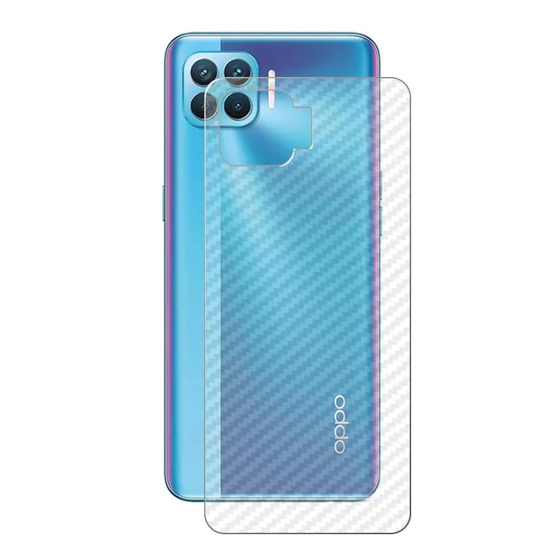 Carbon Fiber Pattern Back Film for Oppo F17 Rear Fibre Sticker Protective