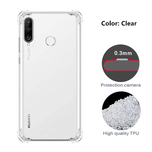 Full Cover Soft Silicone Transparent Bumper Shockproof Phone Case For Huawei Y7p Clear Silicone TPU Front