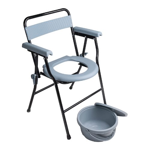 Softa Foldable Commode Chair with Armrest & Backrest