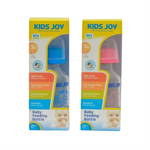 Kids Joy Glass Feeding Bottle 120ml / 4oz