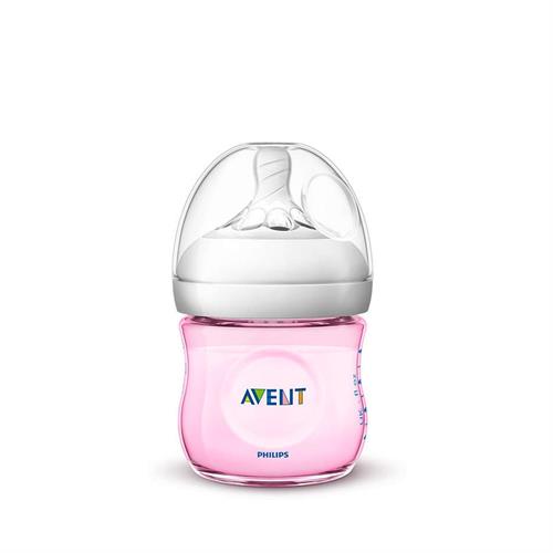 Philips Avent Natural Baby Bottle - 125 ML Pink (SCF691\/13)