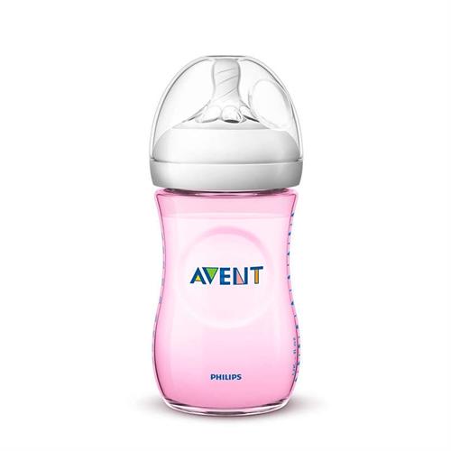 Philips Avent Natural Baby Bottle - 260ML Pink (SCF694/13)