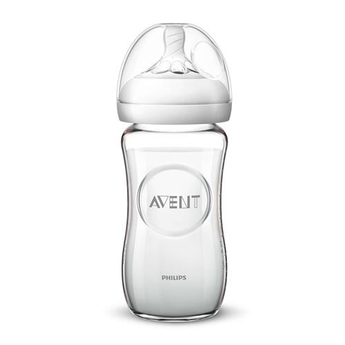 Philips Avent Natural Glass Baby Bottle - 240 ML (SCF673\/13)