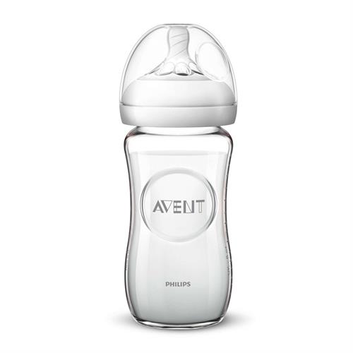 Philips Avent Natural Glass Baby Bottle - 240 ML (SCF673/13)