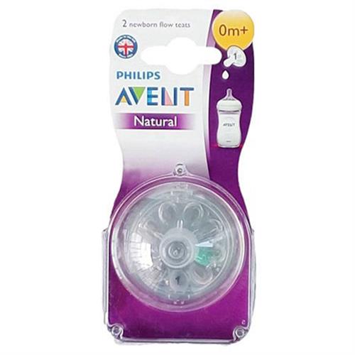 Philips Avent Natural Teat - 0M+ Newborn Flow (Twin Pack)