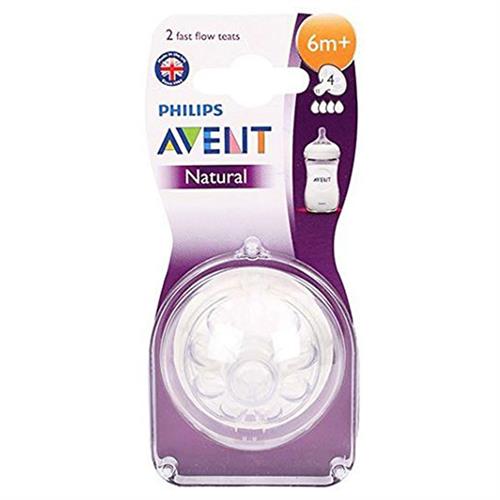 Philips Avent Natural Teat - 6M+ Fast Flow (Twin Pack)