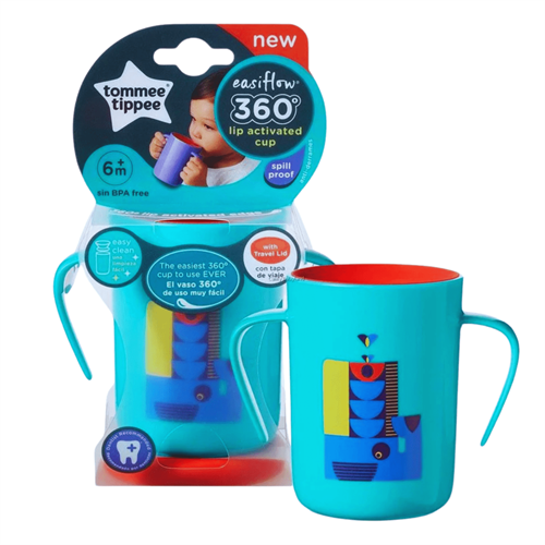 Tommee Tippee 360 00b0 Deco Trainer Cup 200ml (6m+) with Lid