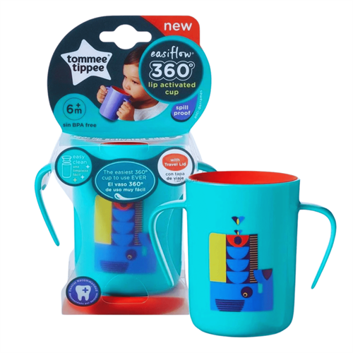 Tommee Tippee 360 Deco Trainer Cup 200ml (6m+) with Lid