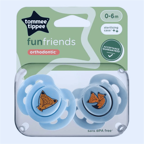 Tommee Tippee Fun Friend Soothers Pack of 2 (0 6m)