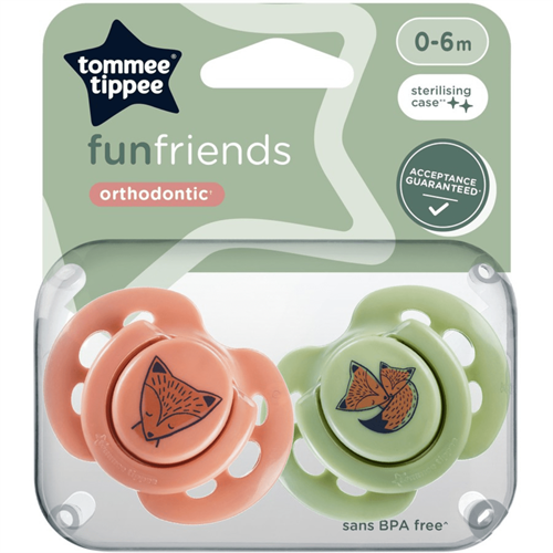 Tommee Tippee Fun Style Soothers 0-6m (2 Pack)