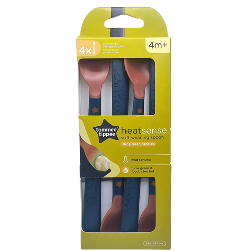 Tommee Tippee Heat Sense Soft Weaning Spoon (4m+ 4 pcs Pack)