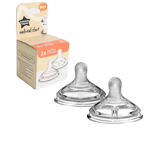 Tommee Tippee Natural Start Fast Flow Soft Teat Pack of 2