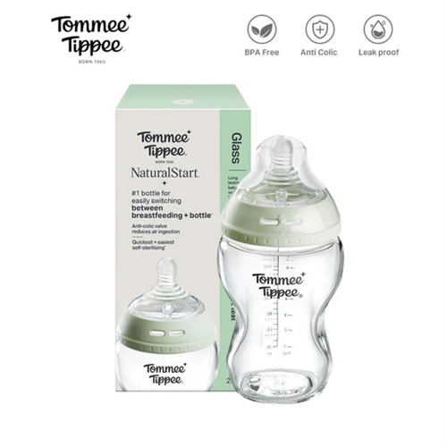 Tommee Tippee Natural Start Glass Baby Bottle 250ml-BPA Free