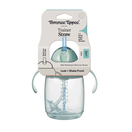 Tommee Tippee Trainer Straw 240ml Neutral 6m+