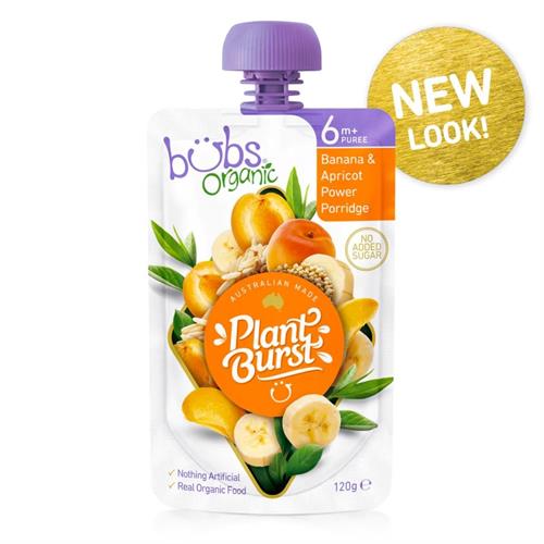 Bubs Organic Banana and Apricot Power Porridge