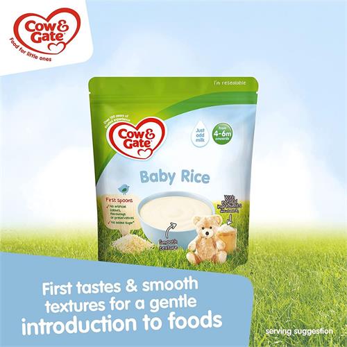 Cow 0026 Gate Baby Rice Cereal, 4-6+ Months, 100 g