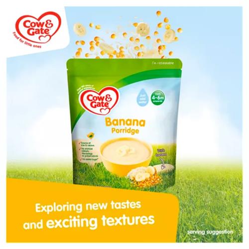 Cow 0026 Gate Banana Porridge Baby Cereal 4-6+ Months