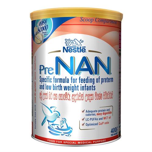 Nestle PreNAN Specific formula for feeding of Preterm and Low Birth Weight Infants Suitable from Birth, 400g Tin