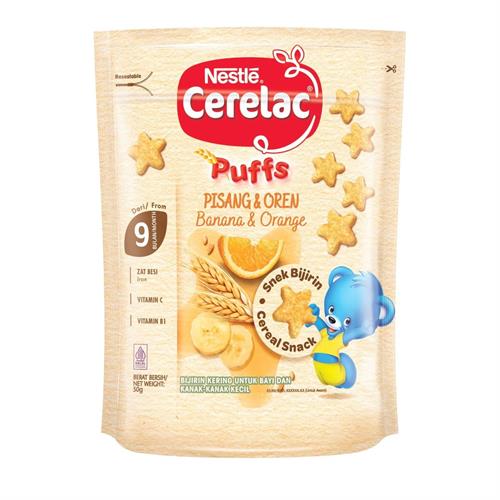 Nestle Cerelac Puffs Banana 0026 Orange 50g