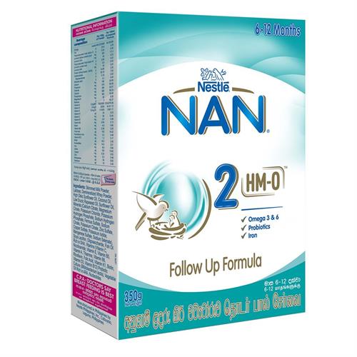 Nestle NAN 2 HMO Follow Up Formula with Iron -6-12 Months, 350g Bag In Box Pack