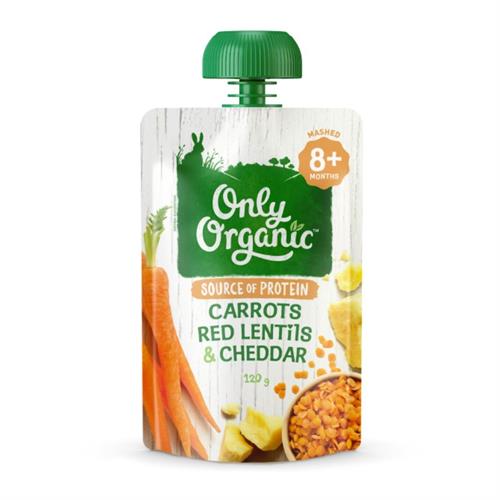 Only Organic Carrots, Red Lentils 0026 Cheddar - 8 Months+