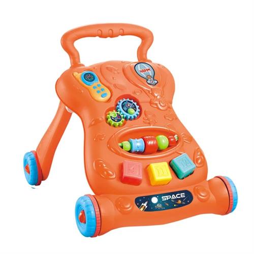 2 in 1 Baby Walker - Push Type (Orange)