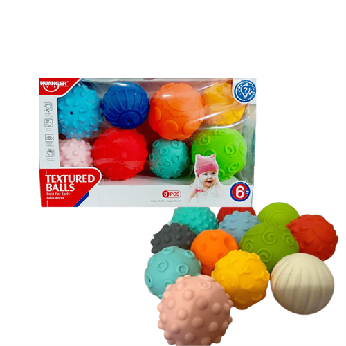 Huanger Baby Textured Balls 8 Pcs (6m+)