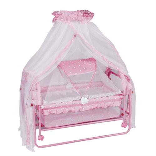 Baby Swinging Crib with Mosquito Net for Newborns