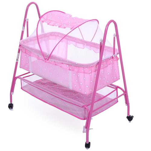 Baby Swinging Crib with Mosquito Net for Newborns (S208)