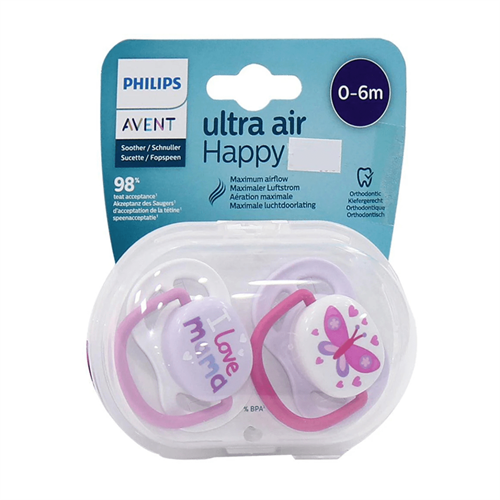 Philips Avent Ultra Air Happy Pacifier 0-6m (SCF080/02)