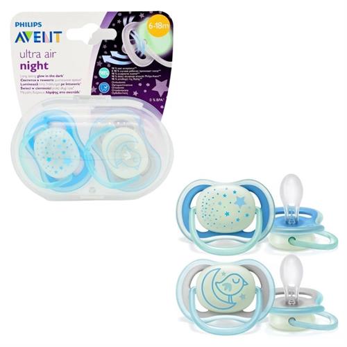 Philips Avent Ultra Air Night Pacifier 6-18 months (SCF376/20) - Blue