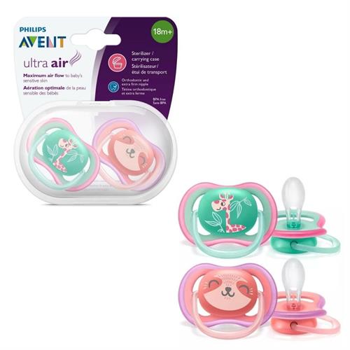 Philips Avent Ultra Air Pacifier 18 months + (SCF349/10) - Pink