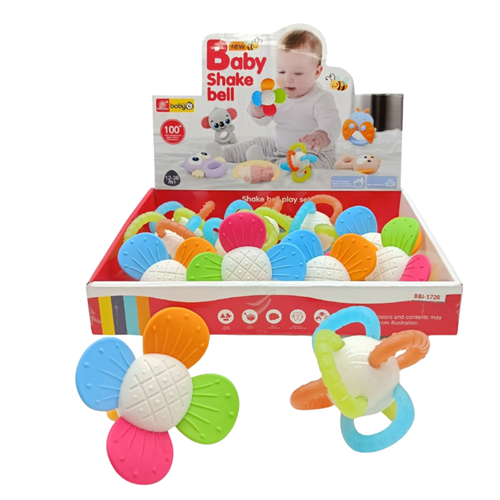 1pc Rainbow Flower Rattle Bell Baby Toy 6m+