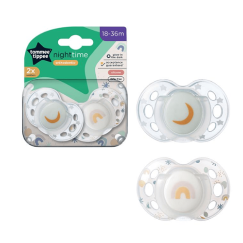 Tommee Tippee 2 Pack Night Time Soothers 18-36 months