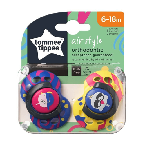 Tommee Tippee 6 18m Air Style Soothers Twin Pack