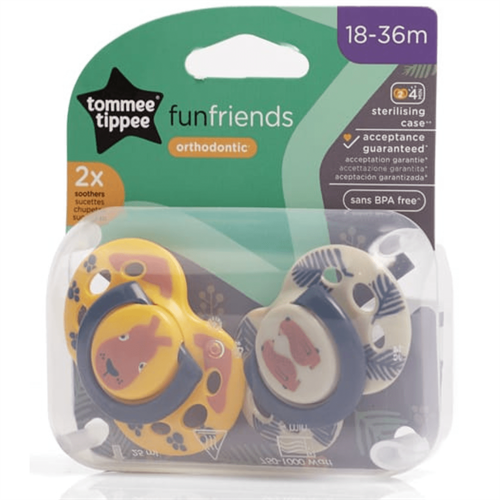 Tommee Tippee Fun Friend Soothers Twin Pack (18-36 Months)