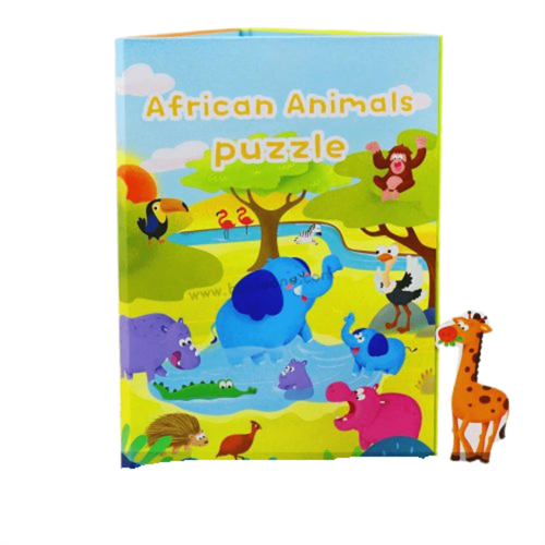 African Animal Model Magnetic Puzzle Book