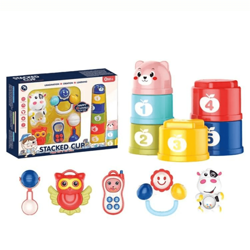 Baby Rattle and Stacking Cup Set (0m+)