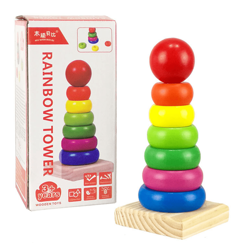 Wooden Rainbow Tower
