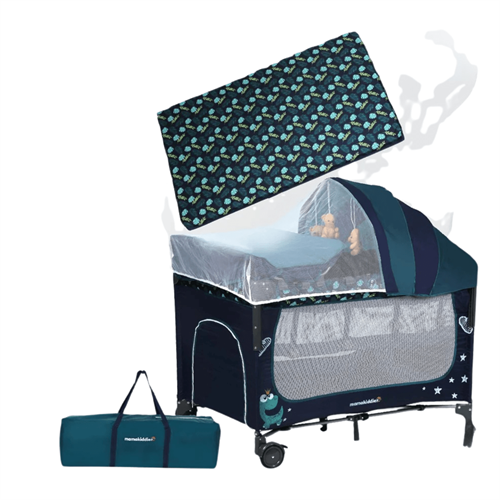Mamakiddies Baby Travel Cot+Bed side