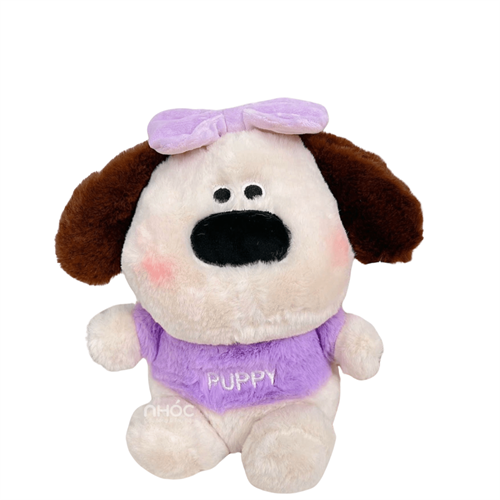 Plush Soft Toy 28 cm Puppy with Bow