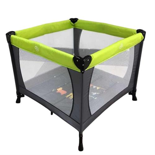 Playpen - Convenient, Foldable, Extra Safe (Coolbaby-Green-Yellow)