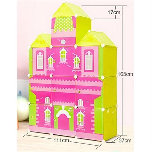 Kids' Storage Organizer - 10 Storage Cube - Blue Castle