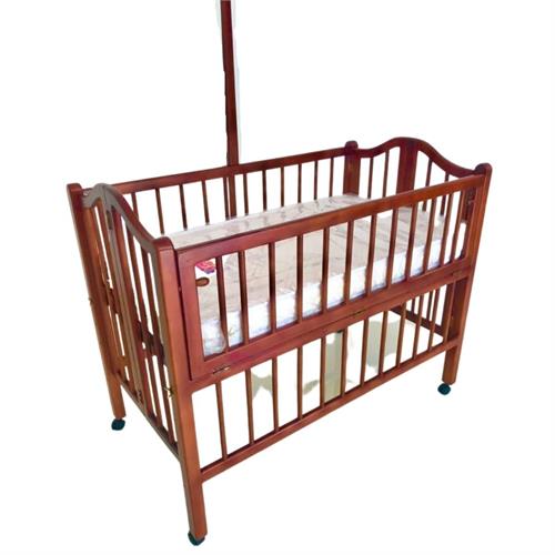 Wooden Cot 48'' x 27'' (including Premium Napper Lite Mattress, Mosquito Net)