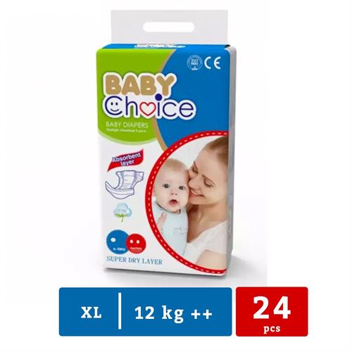 Baby Choice - X Large Baby Diapers - 24 Pc Pack