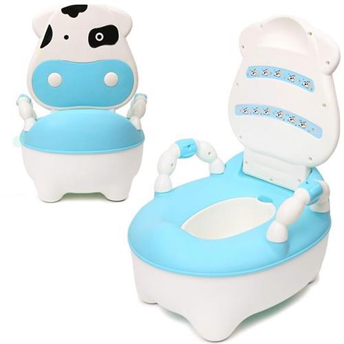 Baby Commode \/ Potty with Backrest (Cow Design)