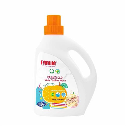 Farlin Clean 2.0 Antibacterial Baby Clothes Wash Citrus- 2800 ml