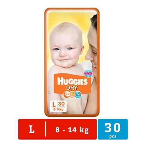 Huggies - Large - Dry Diapers-30 Pcs