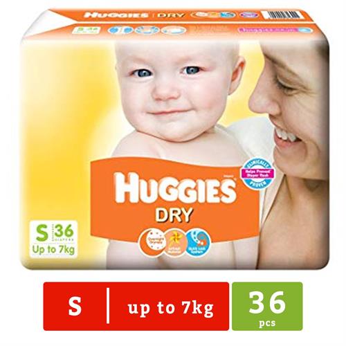 Huggies - Small - Dry Diapers - 36 Pcs