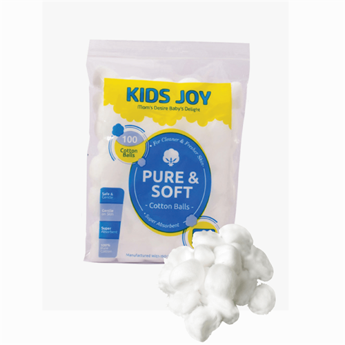 Kids Joy 100 Cotton Balls Zip Pack